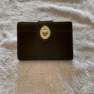 Coach Black Leather/Patent Leather Wallet